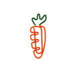 10pcs Funny Carrot Paper Clips Realistic Vegetable Shaped Baked Paint Metal Note Clips Office School Supplies