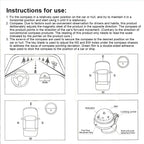 Ball Shaped Vehicle Navigation Car Compass with Dial Sea Pivoting Marine Boat Compass Splashproof Sea Marine Electronic Compass