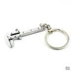 Key Ring Tape Measure Keychain Gauging Tools Retractable Ruler Pull Ruler Measuring Tools Stainless Steel Portable