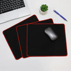 All Black Mouse Game Pad, Size 25x21cm, Non Sliding Rubber Mouse Base Pad, Textured Premium Mouse Pad