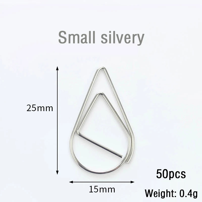 30/50pcs Paper Clip Mini Heart Gold Rose Gold Color Clip Bookmark Binder Office Accessories Paper Binder Clips Patchwork Clip
