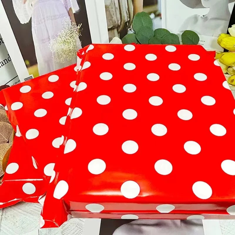 INPLUSTOP 50Pcs/lots PE Colors Printing Express Bags Cute Pattern Clothing Shipping Bags Waterproof Poly Mailer Postal Mail Bags