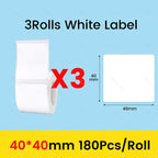 3/5/10 Rolls NiiMbot B21 B1 Label Printer Paper Roll Waterproof Anti-Oil Tear-Resistant Price Tag Pure White Sticker Papers