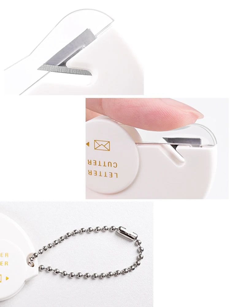 Portable Mini Letter Opener Paper Cutter, Attach to Refrigerators or Iron Surfaces to Prevent Loss