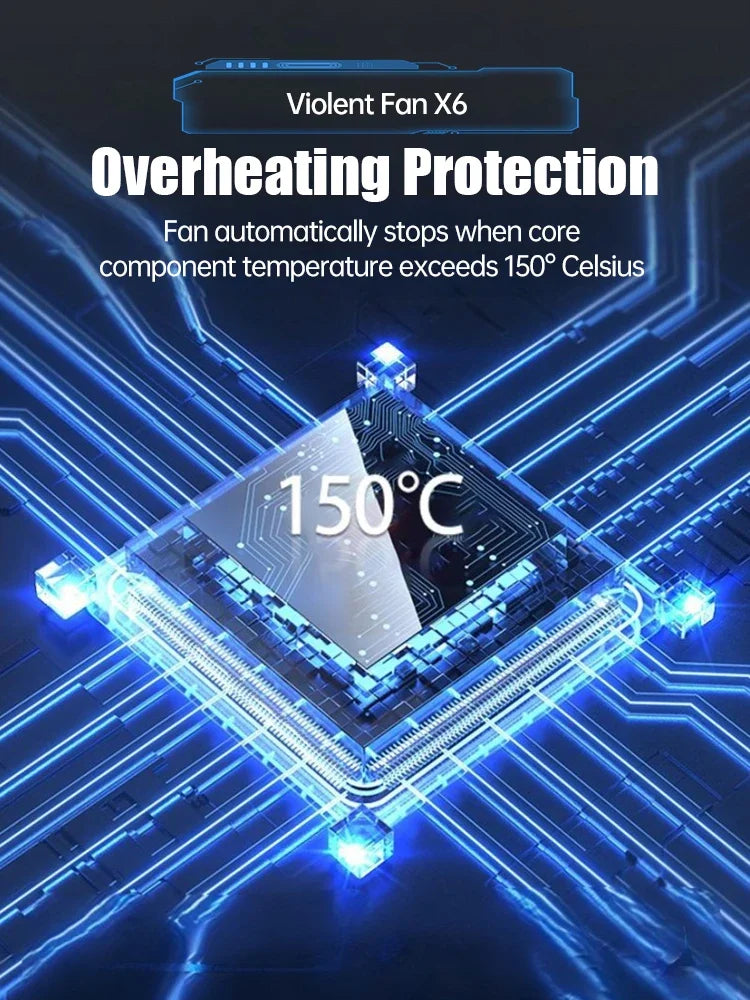 450,000RPM X6 Air Blower Powerful dust Vacuum Cleaner Fast Charging Strong Wind Brushless Violent Fan for car/computer cleaning