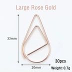30/50pcs Paper Clip Mini Heart Gold Rose Gold Color Clip Bookmark Binder Office Accessories Paper Binder Clips Patchwork Clip