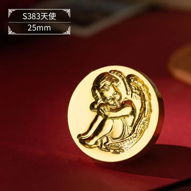Plant Wax Stamp Seal Wax Print Thick Copper Head Carved Sealing Tool Holiday Party Invitation Letter Wedding Decorative