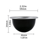 Reusable Aluminum Coffee Capsules Compatible with Nespresso Vertuo Machine - Durable Coffee Pod Shells for Espresso Lovers