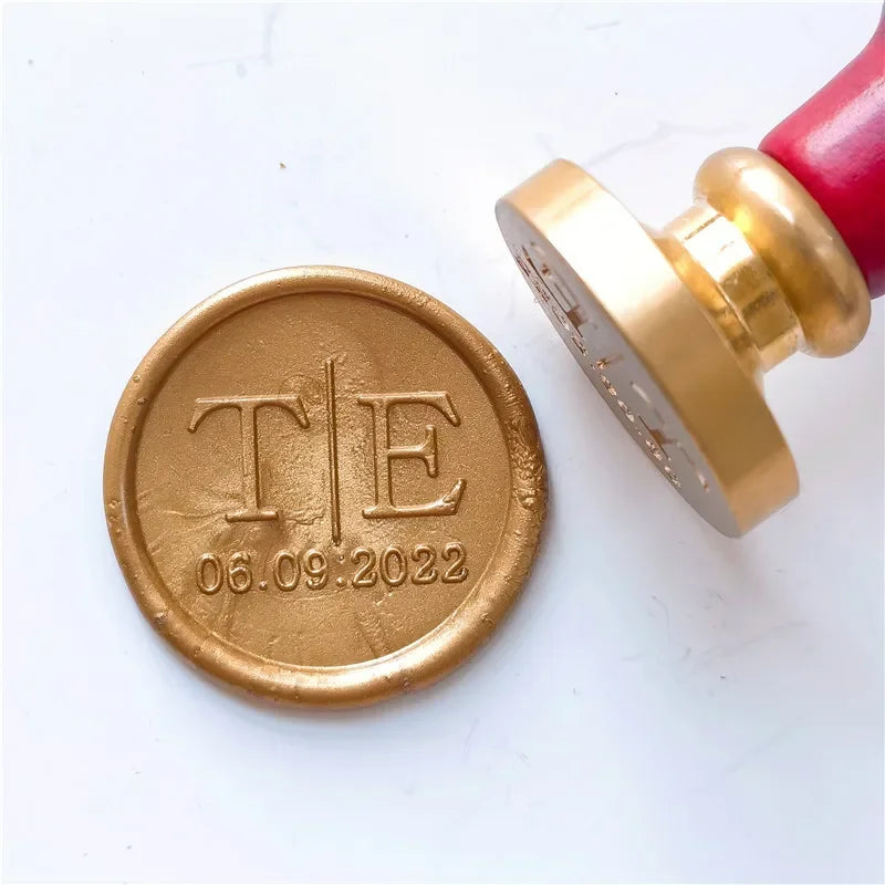 Personalized Wedding Wax Seal Stamp with 2 Initials, Custom Wedding Sealing Wax Stamp Invitation Seal Stamp. Initials Wax Seal