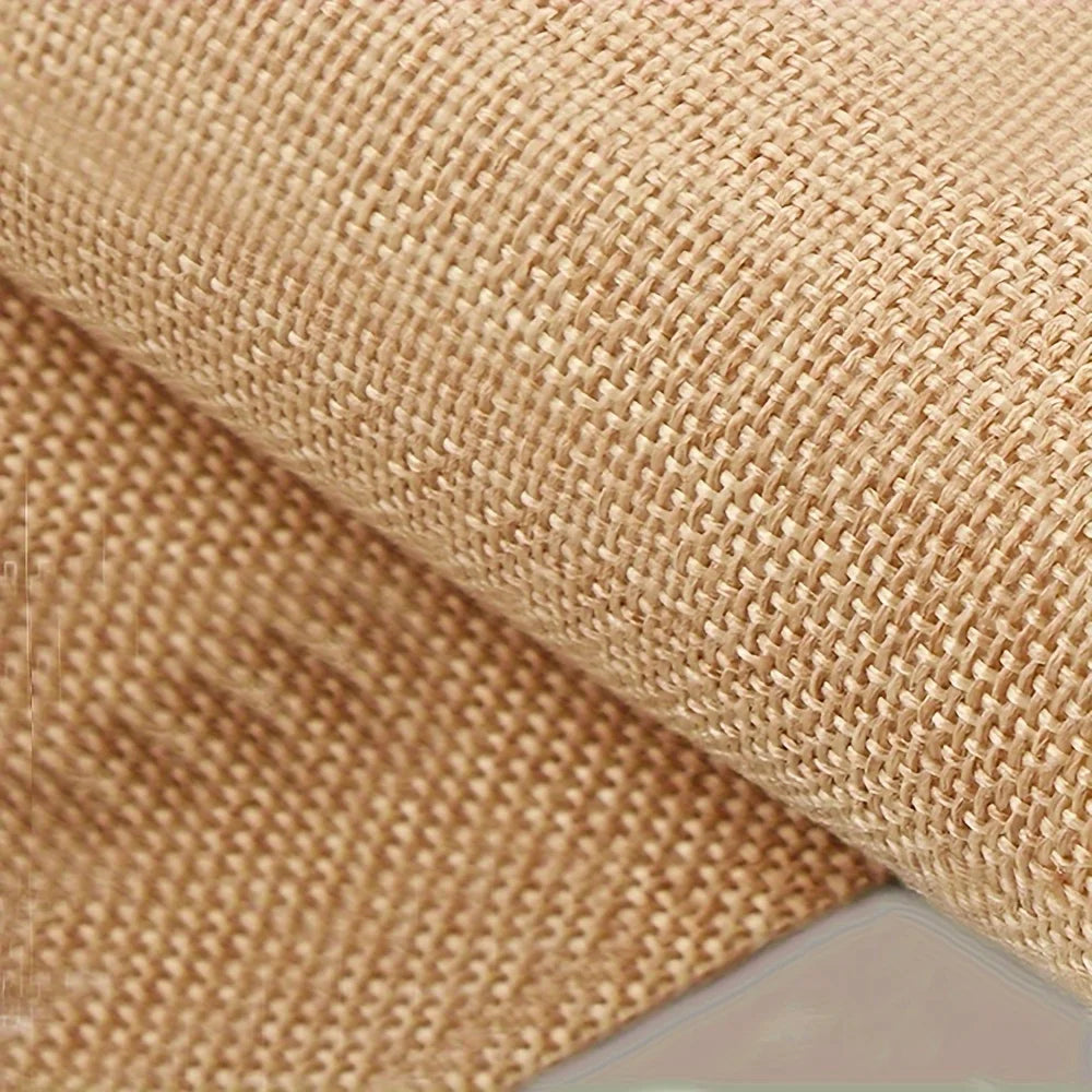 Self-Adhesive Duty Burlap Paper Roll - Multi-Purpose Craft Material for Gift Boxes, Photo Frames, Furniture Decor