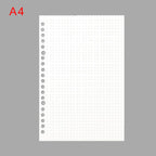 PLRBOK 50 Sheets 100 Pages A5 B5 A4 Loose Leaf Paper Binder Inner Pages 20/26/30 Holes Office Accessories Notebook Stationery
