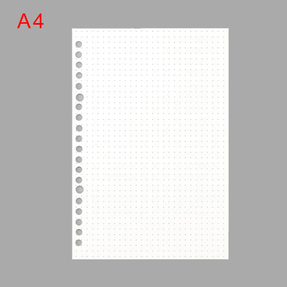 PLRBOK 50 Sheets 100 Pages A5 B5 A4 Loose Leaf Paper Binder Inner Pages 20/26/30 Holes Office Accessories Notebook Stationery