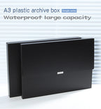 A3 Document File Box High-grade Type Foldable BuckleThickened Waterproof Large Capacity Plastic Paper Storage