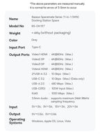 Baseus 11-IN-1 USB C HUB HDMI DP 4K@60Hz MST Triple Display USB 3.2 Splitter with RJ45 3.5mm Mic PD100W Magnetic Docking Station