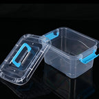 2pcs Large Group Box Plastic Storage Box Transparent Multifunctional Storage Box, Suitable for Desk, Clothing, Document Storage