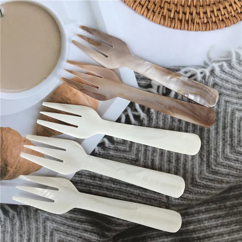 Kitchen Tools 9-13CM Natural Shell Ice Spoon Cream Coffee Caviar Spoon Mother of Pearl Seashells Stirring Spoons Teaspoon Crafts