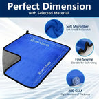 1/5pcs Microfiber Car Washing Towel Soft Quick Drying Windows Mirrors Wiping Rags Home Double Layer Cleaning Cloths 500GSM