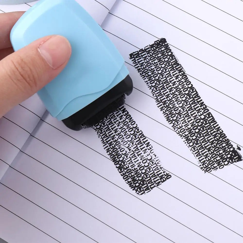 Roller Confidential Information Privacy Data Protection Security Stamp Roller Stamp Stamps