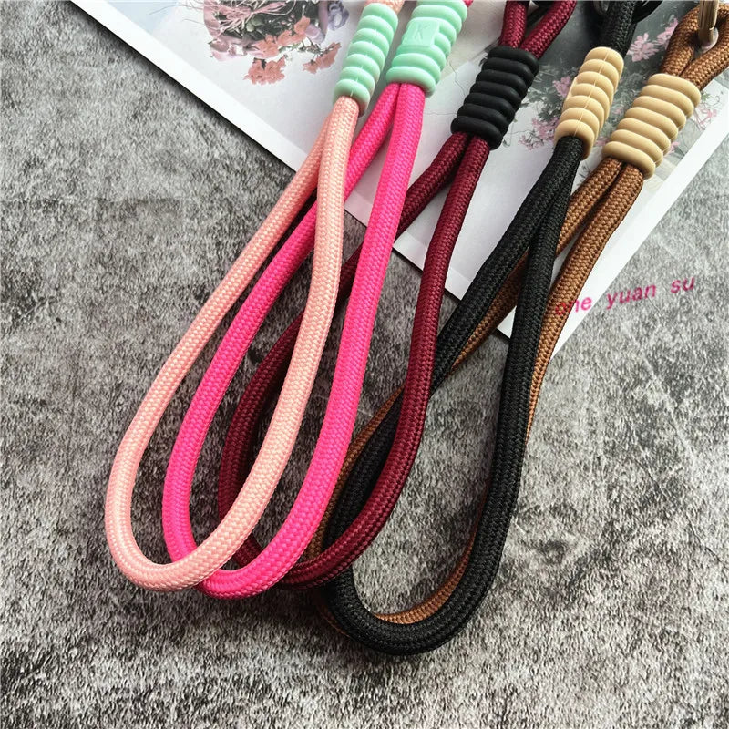 Cellphone Strap Candy Color Rope for Cards Metal Keyring Wrist Lanyard Keychain Portable Cellular Pendant Premium Hand Strap