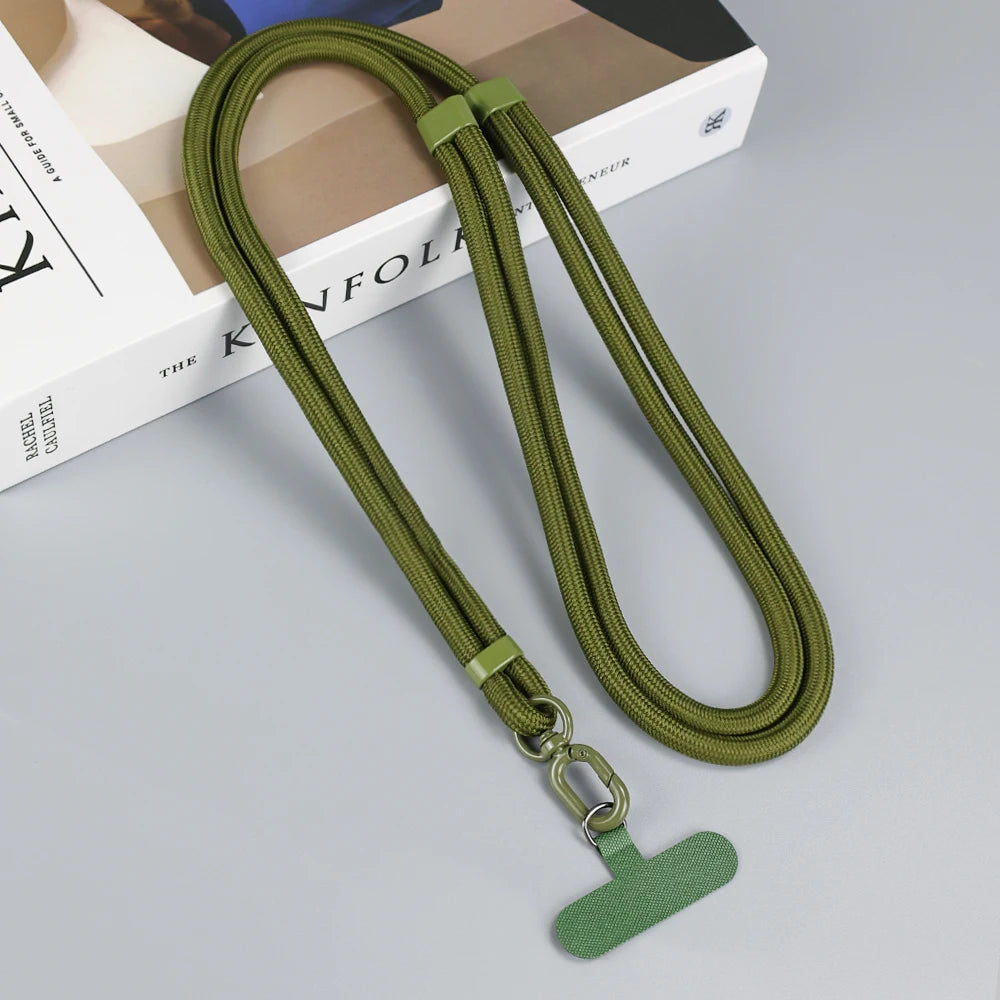 Colorful Adjustable Long Lanyard for Mobile Cell Phone Candy Solid Color Crossbody Necklace Anti-Lost Strap for Phone Universal