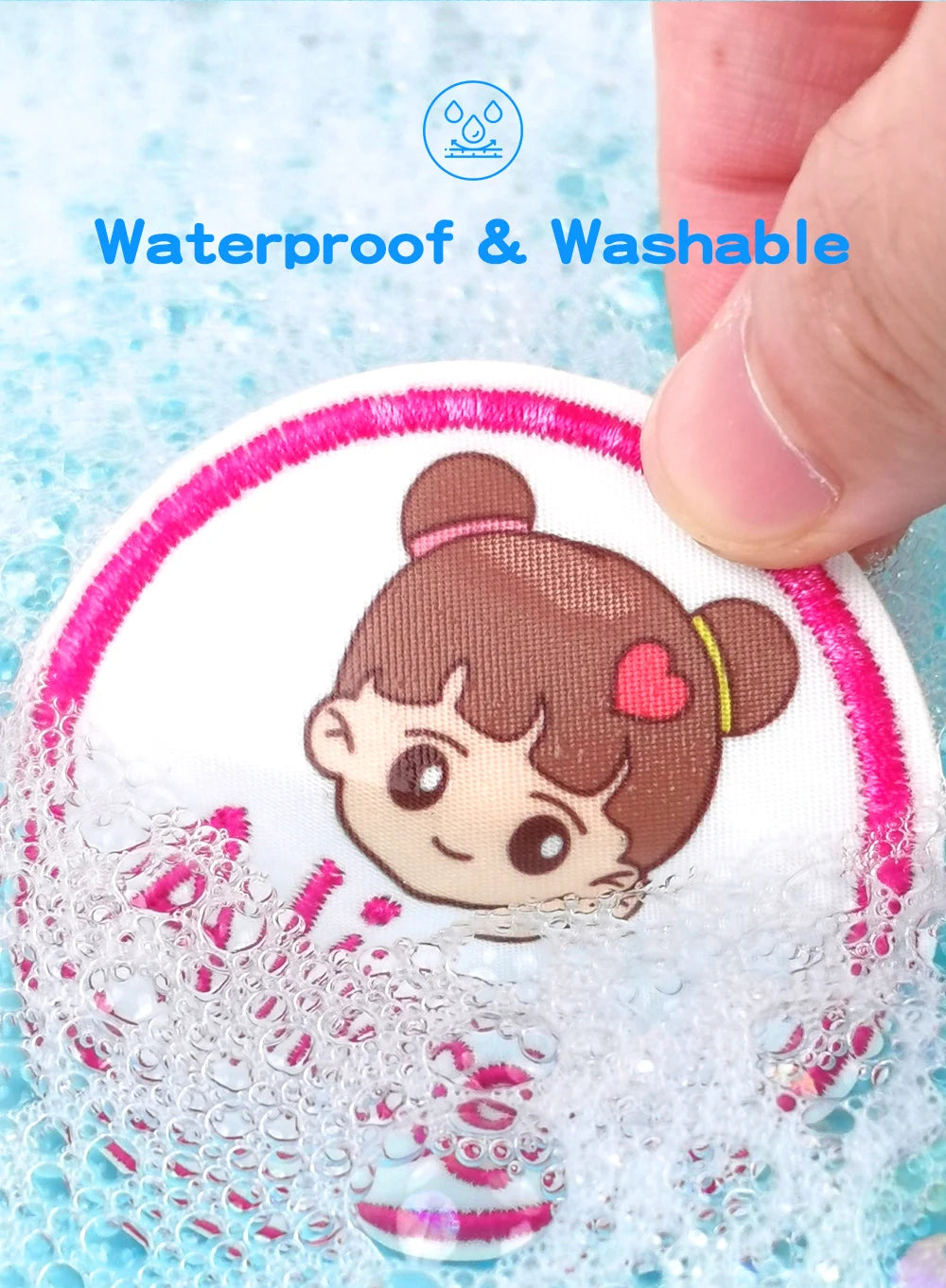 Custom Thermal Embroidery Iron Name Tag Sticker Personalized Washable Sewing Clothing Children Stickers Clothes Babysuit Labels