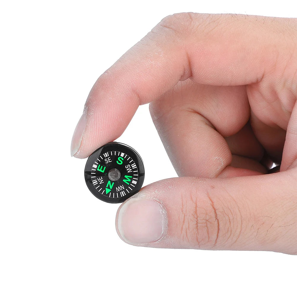 12pcs 20mm Mini Pocket Oil Filled Compass Survival Compasses For Hiking Camping Outdoor Activities Accessory