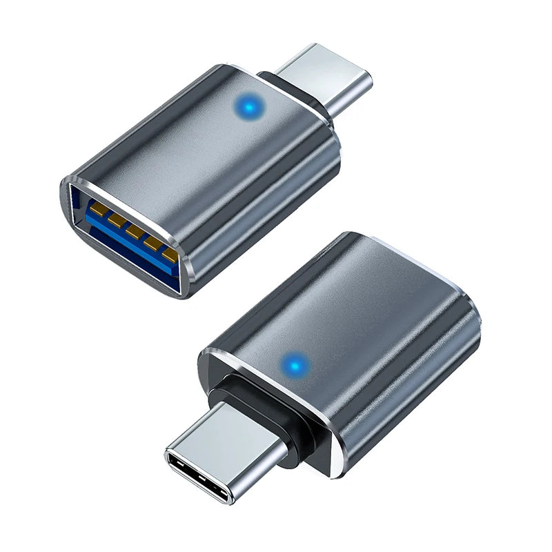 Type C To USB 3.0 Adapter Metal Charging Stable Data Transmission File Reading Light for Iphone Macbook Xiaomi Samsung Connector