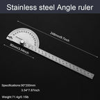 Thickened Stainless Steel Angle Gauge Measuring Angle Protractor Large Carpenter's Protractor Angle Gauge Angle Gauge