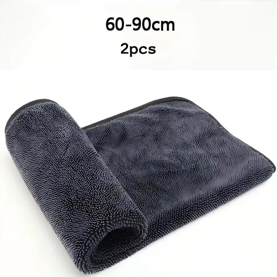 1/2/3/5 Car Cleaning Towels, Microfiber Car Towels, Vehicle Cleaning Cloths, Strong Water-Absorbing Car Glass Cleaning Towel Supplies