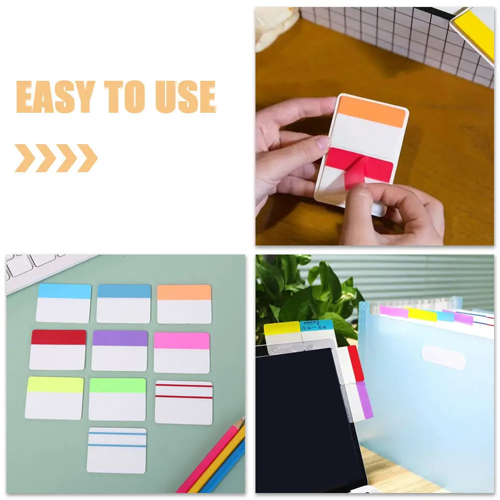 10 Waterproof Writable Semi Transparent Index Tabs Sticky Tabs for Books Notebooks Organizing Files Page Markers