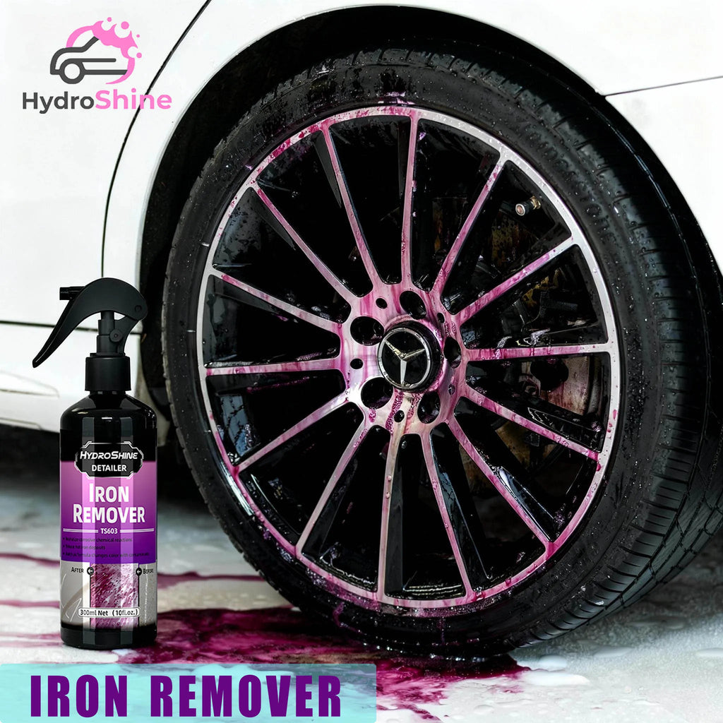 Hydroshine Iron Remover Car Detailing Fallout Spray Decontamination Kit Rust Remover Spray for Brake Rim Metal Surface Particles