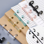 Removable Binder Book Binding Rings Plastic Book Rings Clear Folder Binder Clips Scrapbook Binding Button School Loose Leaf Clip