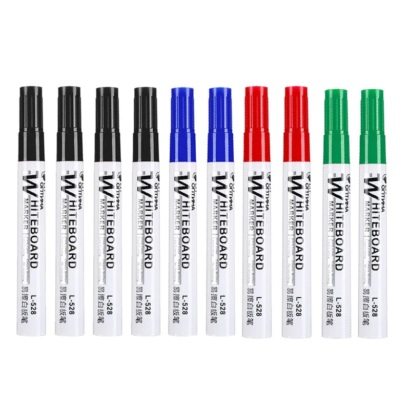 4/10 Pcs Set Erasable Magnetic Whiteboard Marker Pen Blackboard Marker Chalk Glass Ceramics Office School Art Marker Stationery