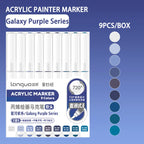 Languo 9pcs/box Soft Brush Acrylic Marker Pen Set，DIY Hand Drawn,Paint Art Markers pens,Student Graffiti Acrylic Paint Pens,M720