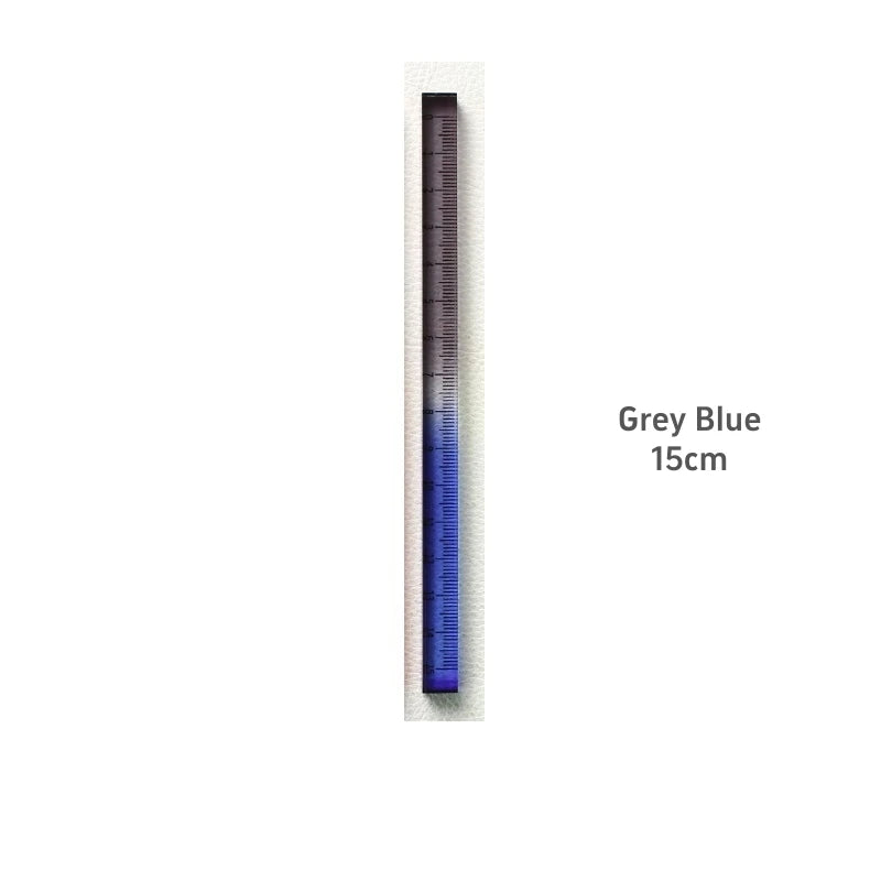1pcs Colorful Clear Straight Ruler 15cm Four Edges Acrylic Transparent Gradient Lightweight Measuring Tools for Students A7795