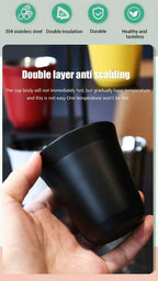 160ML 304 Espresso Mugs Stainless Steel Coffee Milk Water Drink Breakfast Cups Insulated Double Wall Safe Texture