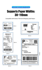 4X6 Thermal Label Printer Bluetooth Wireless Shipping Compatible With iPhone Android Mac Window - Shipping Label Printer