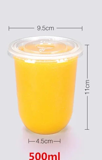 100PCS Plastic Cups With Dome Lids for Iced Cold Drink Coffee Tea Smoothies Sodas Water Party Disposable Tableware dessert cups