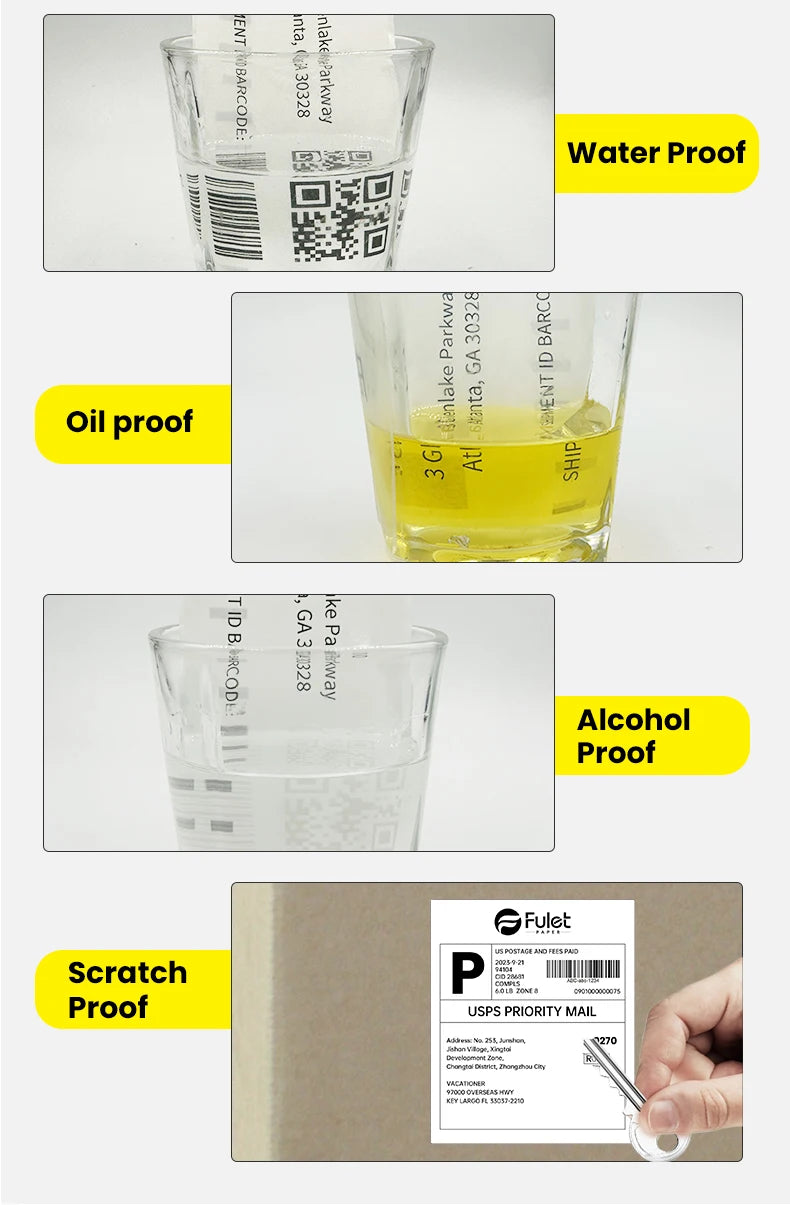 4" X 5" Direct Thermal Shipping & Multipurpose Labels 102 mm X 127 mm 350 labels per roll