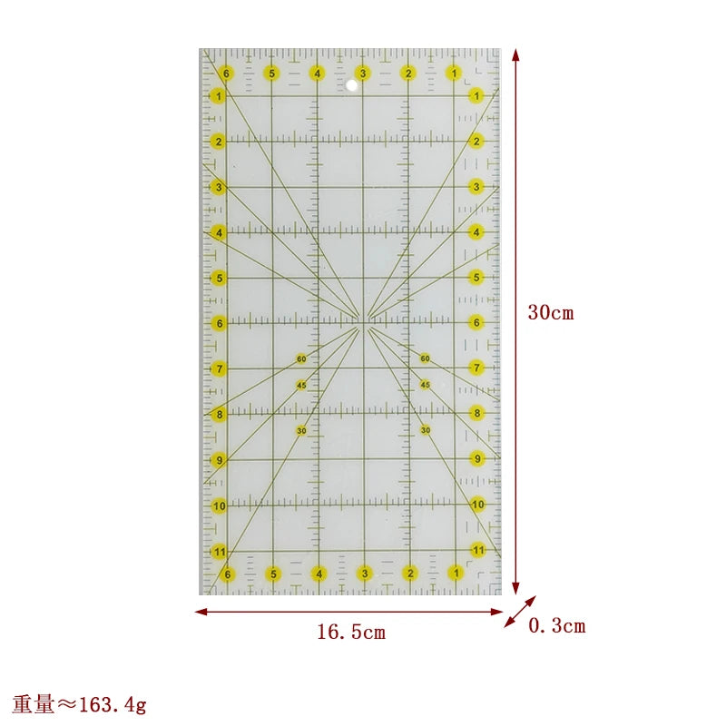 Yokoyama Acrylic Sewing Ruler For Patchwork Measuring Drawing Dressmaker Yardstick DIY Craft Quilting Cutting Accessories Tool