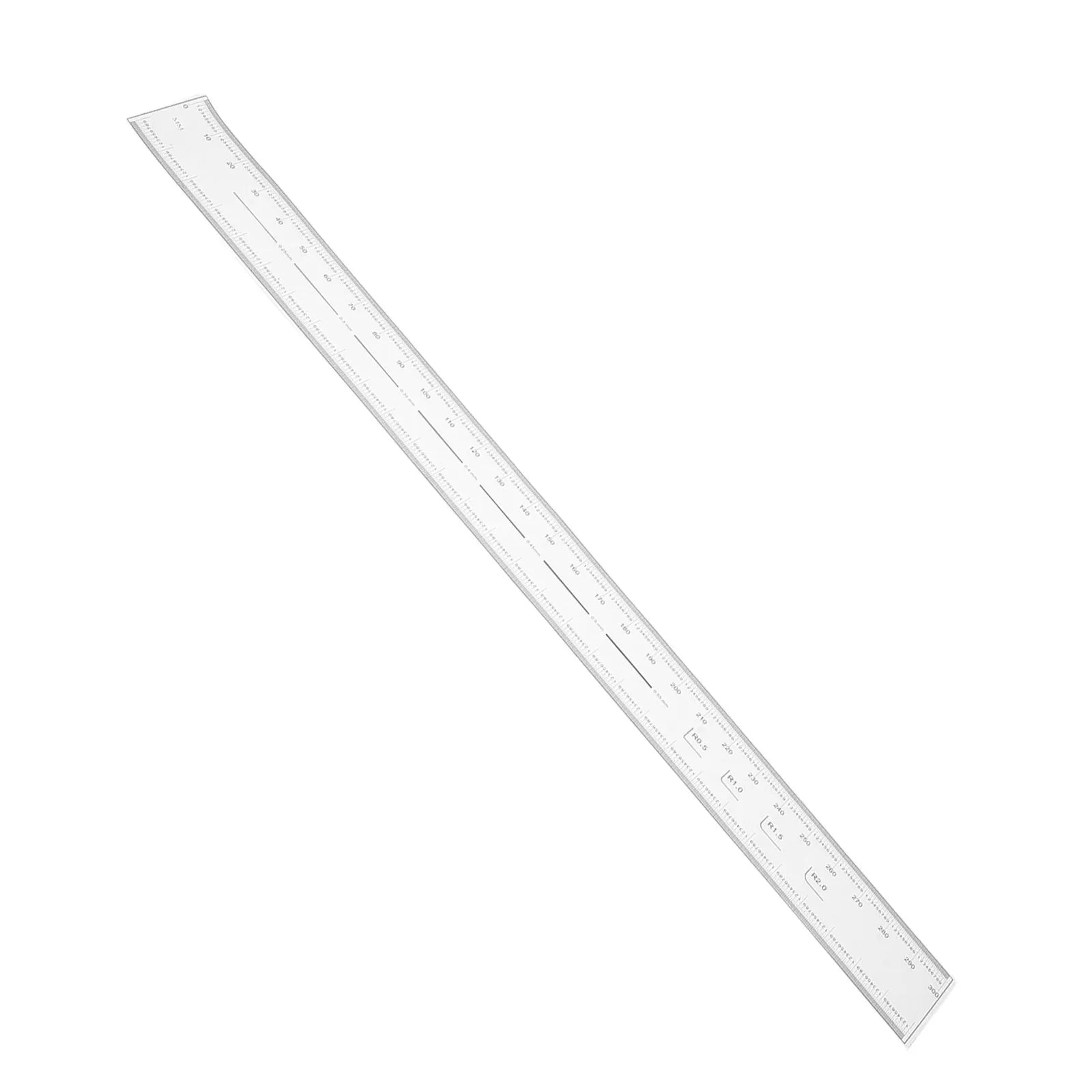 Transparent Plastic Folding Ruler 30Cm Waterproof Flexible Double Sided Scale Measuring Tool for Factory Workshop School Office