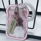 Creative Kpop Photocard Holder Transparent Keychain Photo Sleeve Bus Student Card Case Protector