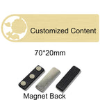 Customized Brooch Pin Personalize Engrave Your Text Logo Business ID Plate Copper Letterbox Mailbox Tag Name Badges