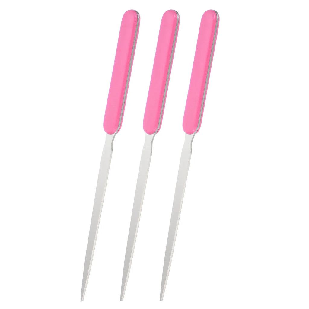 2-8Pcs Letter Opener Stainless Steel Lightweight Handle Envelope Opener Mail Opener Letter Slitter for Package Box Open 4Colors