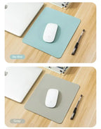 Small Mouse Pad Non-Slip Waterproof Desk Mat, Portable PU Leather Computer Pad for Office Gaming Laptop, Anti-Scratch Mousepad