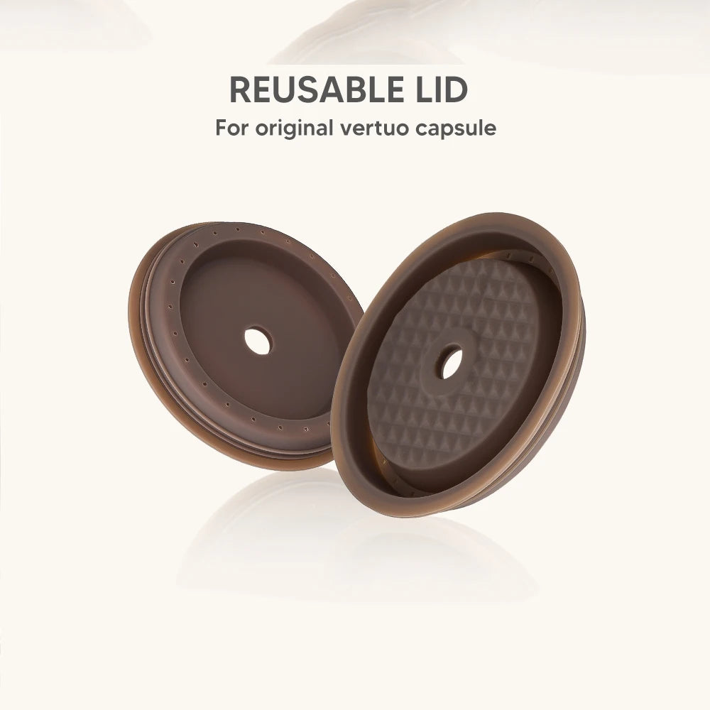 Food Grade Silicone Reusable LId/ Cover for Veruto Coffee Capsule for Vertuoline Machine Fit for 40ml, 150ml.  230ml Original