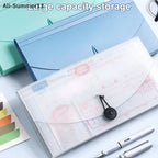 【Wq0】【MA3】13 Pockets Expanding File Folder Accordion Document Organizer Check Receipts Bill Card Ticket Holder PP Wallet Case