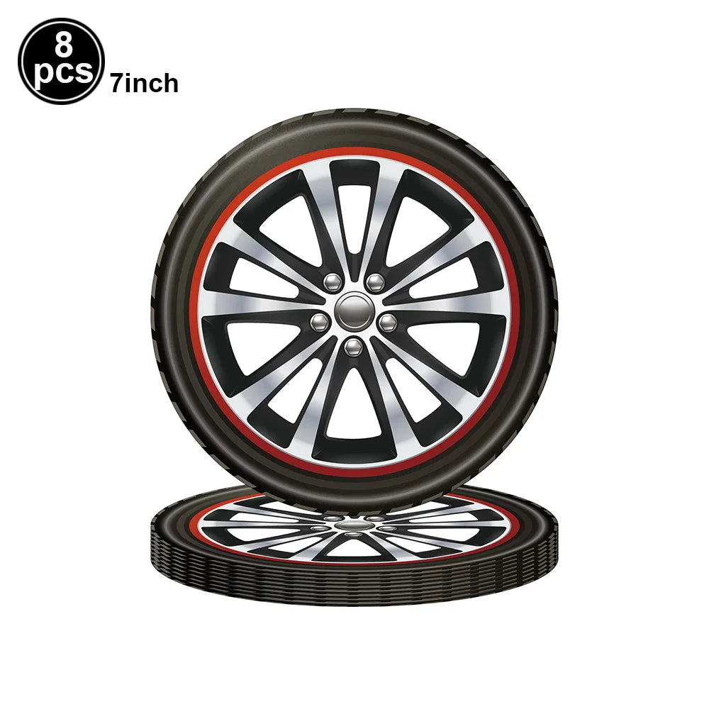 Race Car Party Plates Cup Napkins Race Track Party Supplies Racing Sports Themed Tableware for Kids Boys Birthday Home Decors