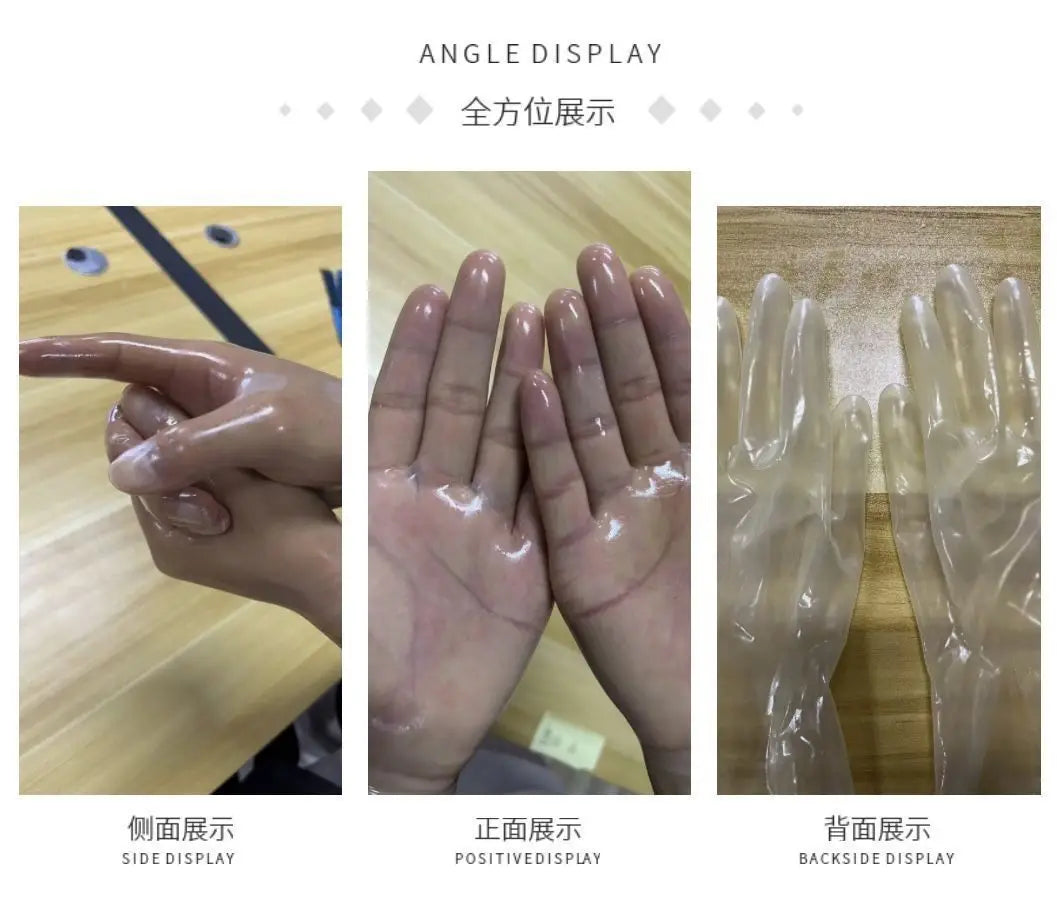 Latex Gloves Ultra-thin Transparent Rubber Finger Gloves Adult Unisex Sexy Lingerie Accessories High Elasticity Tight Fitting
