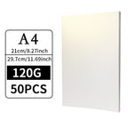 A4 20/50Pcs Double Sided Ice White Pearl Paper 120/160/200/250/300G Thick Paper Laser Printing For Making Business Invitation